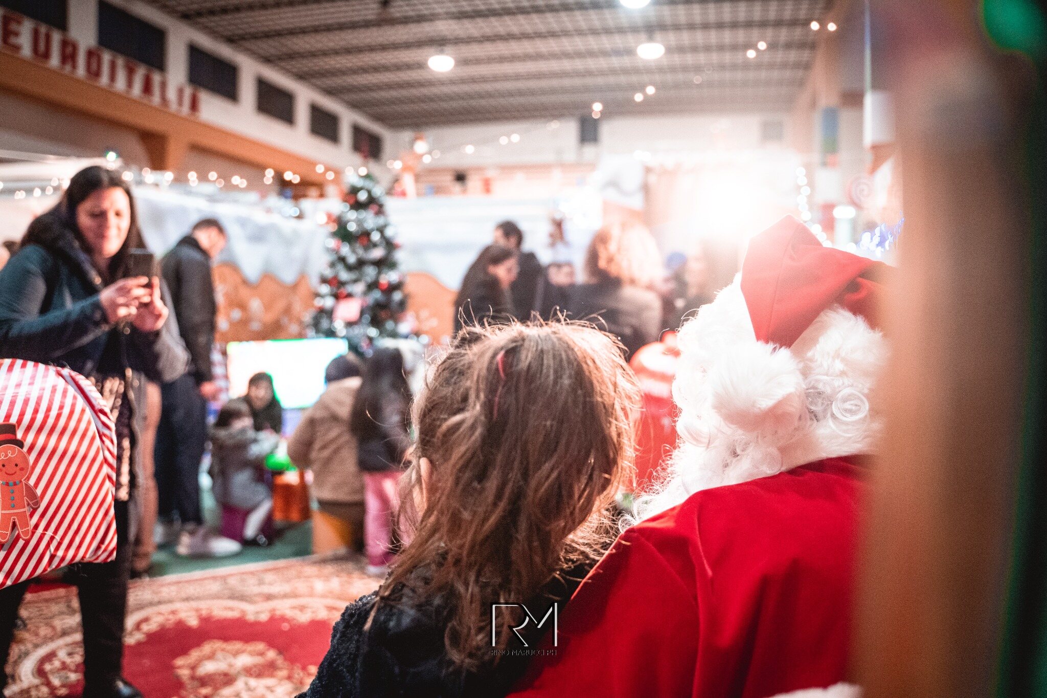 Un momento emozionante dell’incontro con Babbo Natale