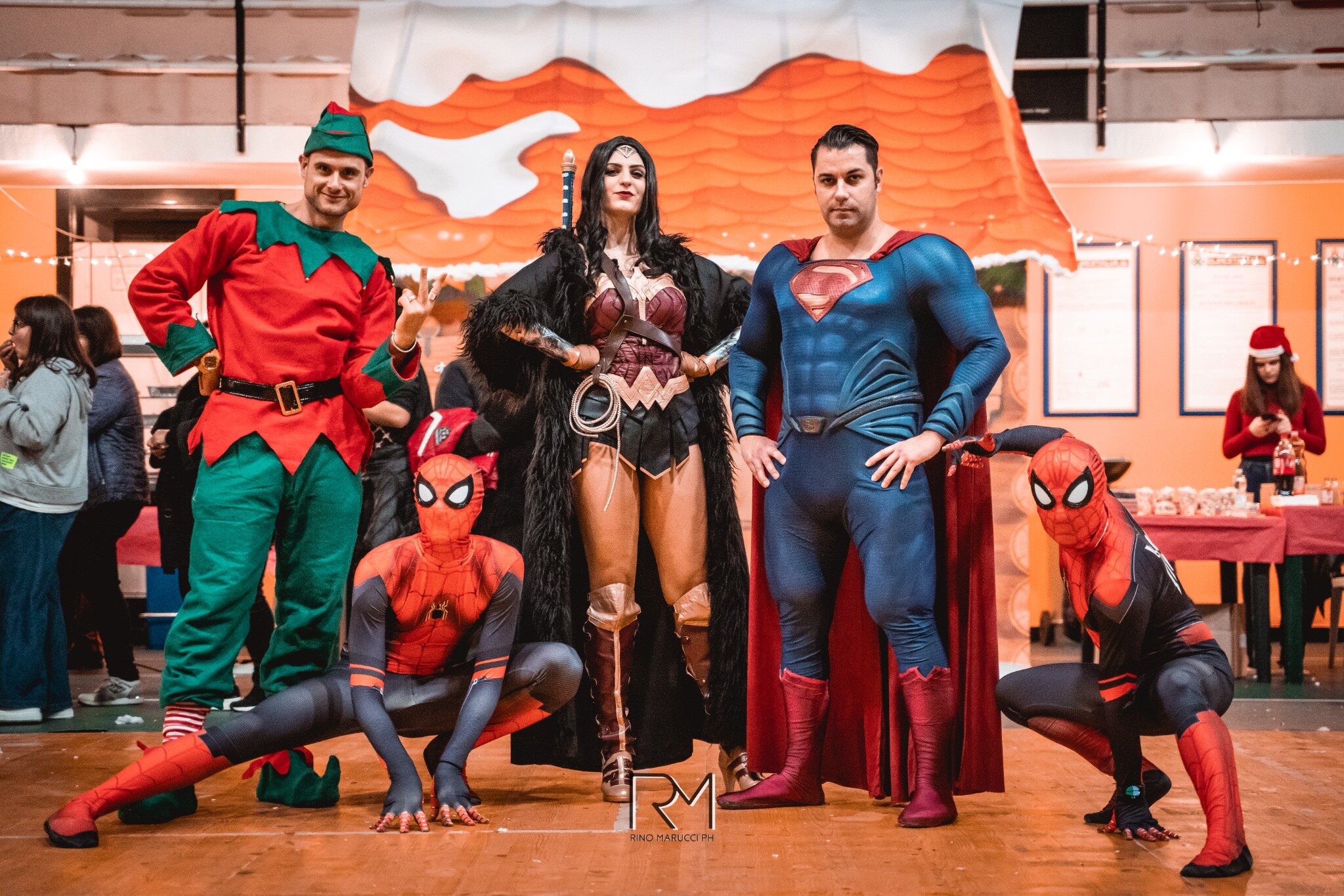 Il gruppo dei supereroi ospiti di Bimbi in Festa